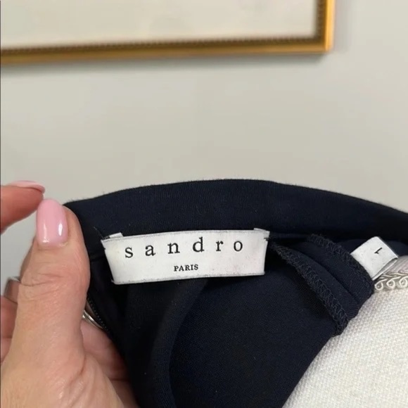 Sandro Blue Mini Dress sz4 - Picture 3 of 10